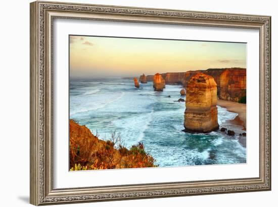 Twelve Apostles Sunrise in Port Campbell National Park in Victoria, Australia-Nokuro-Framed Photographic Print