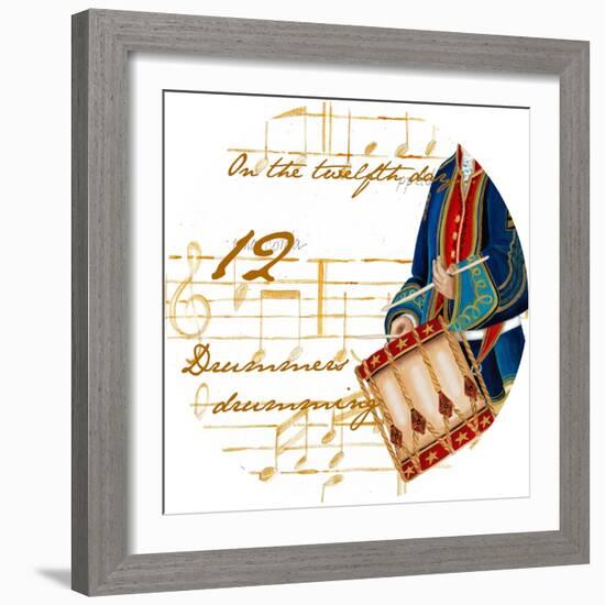 Twelve Drummers Drumming-Janice Gaynor-Framed Art Print