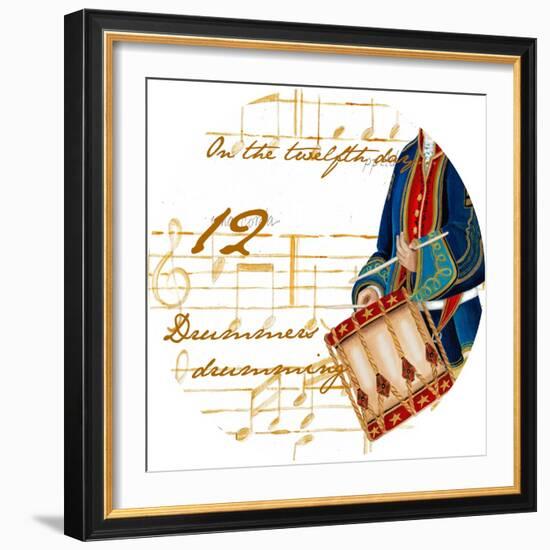 Twelve Drummers Drumming-Janice Gaynor-Framed Art Print