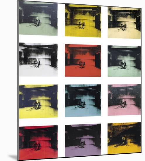 Twelve Electric Chairs, c.1964/65-Andy Warhol-Mounted Art Print