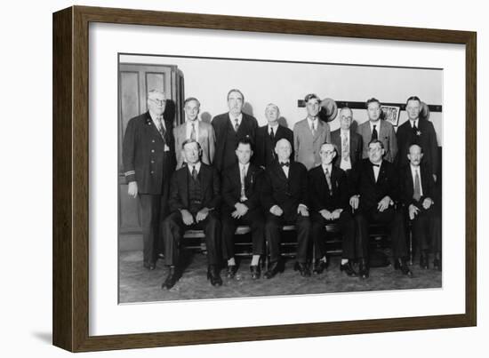 Twelve-Man Jury That Convicted Al Capone for Income Tax Evasion in 1931-null-Framed Photo