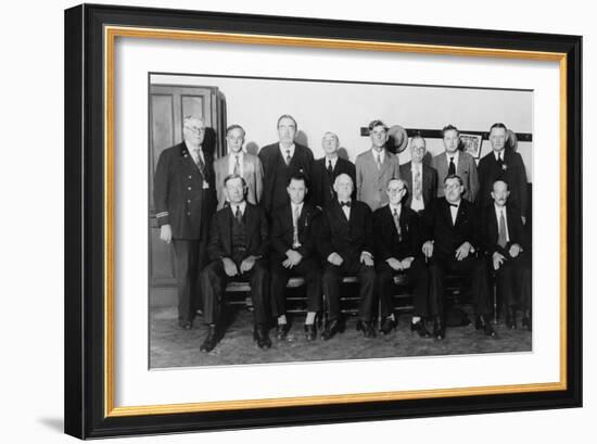 Twelve-Man Jury That Convicted Al Capone for Income Tax Evasion in 1931-null-Framed Photo