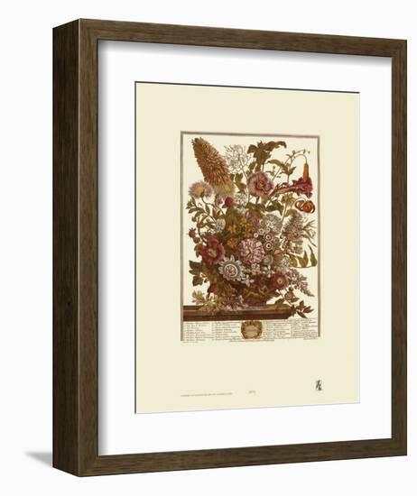 Twelve Months of Flowers, 1730, August-Robert Furber-Framed Art Print