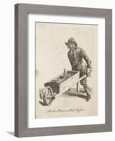 Twelve Pence a Peck Oysters, Cries of London, C1688-Marcellus Laroon-Framed Giclee Print