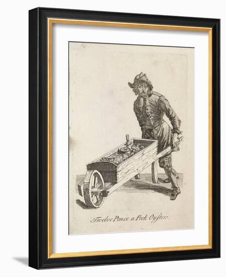 Twelve Pence a Peck Oysters, Cries of London, C1688-Marcellus Laroon-Framed Giclee Print