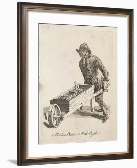 Twelve Pence a Peck Oysters, Cries of London, C1688-Marcellus Laroon-Framed Giclee Print