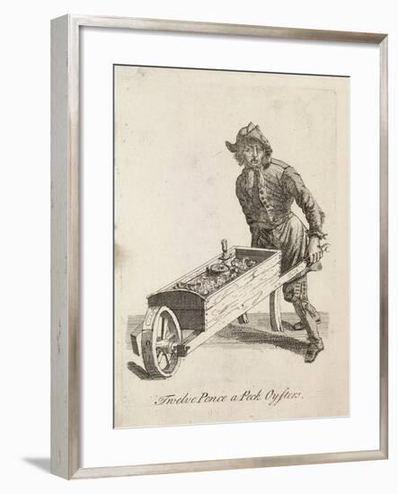 Twelve Pence a Peck Oysters, Cries of London, C1688-Marcellus Laroon-Framed Giclee Print