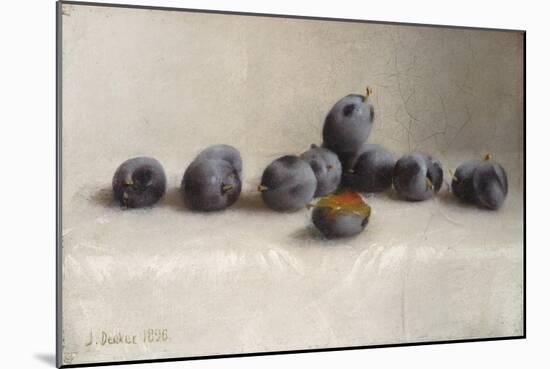 Twelve Plums, 1896-Joseph Decker-Mounted Giclee Print