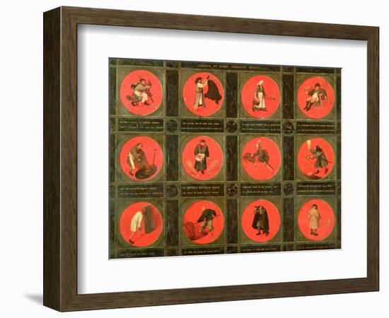 Twelve Proverbs, circa 1558-60-Pieter Bruegel the Elder-Framed Giclee Print