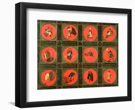 Twelve Proverbs, circa 1558-60-Pieter Bruegel the Elder-Framed Giclee Print