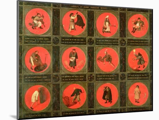 Twelve Proverbs, circa 1558-60-Pieter Bruegel the Elder-Mounted Giclee Print