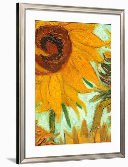 Twelve Sunflowers (detail)-Vincent van Gogh-Framed Art Print