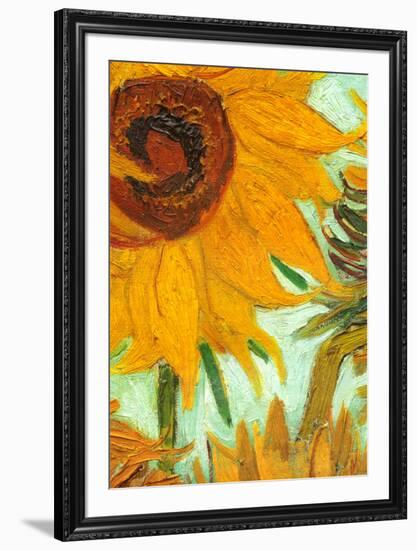 Twelve Sunflowers (detail)-Vincent van Gogh-Framed Art Print