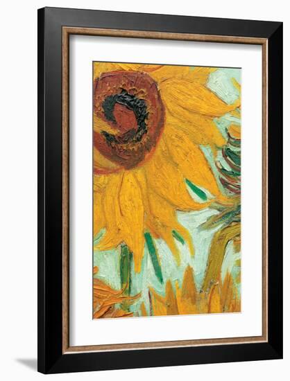 Twelve Sunflowers (detail)-Vincent van Gogh-Framed Premium Giclee Print