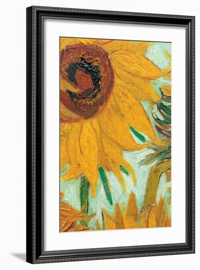 Twelve Sunflowers (detail)-Vincent van Gogh-Framed Premium Giclee Print