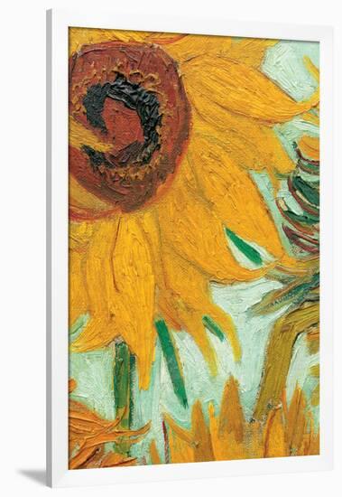 Twelve Sunflowers (detail)-Vincent van Gogh-Framed Premium Giclee Print