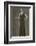 Twenties Female Mannequin in Dark Evening Gown-Found Image Press-Framed Photographic Print