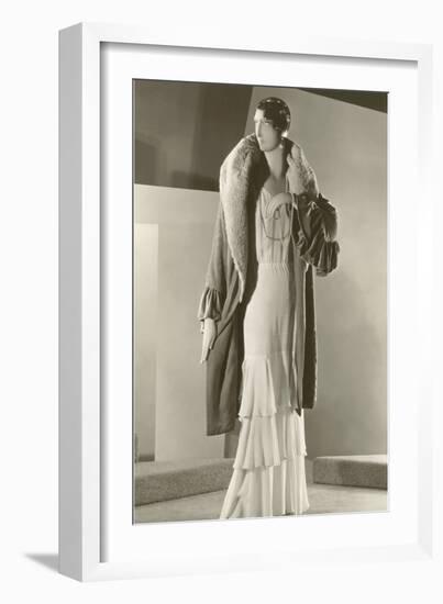 Twenties Female Mannequinin Evening Wear-Found Image Press-Framed Photographic Print