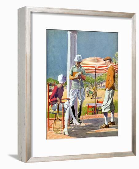 Twenties Polo Match-null-Framed Art Print