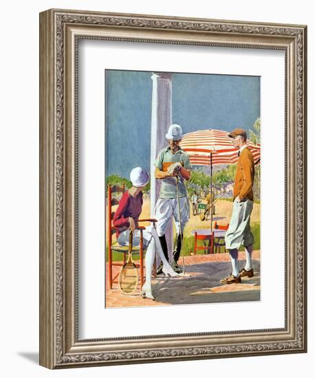 Twenties Polo Match-null-Framed Art Print