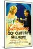 Twentieth Century (Aka 20th Century), Carole Lombard, John Barrymore on Midget Window Card, 1934-null-Mounted Art Print