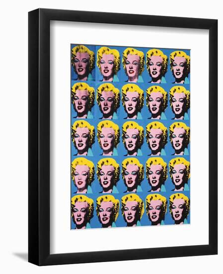 Twenty-Five Colored Marilyns, 1962-Andy Warhol-Framed Art Print