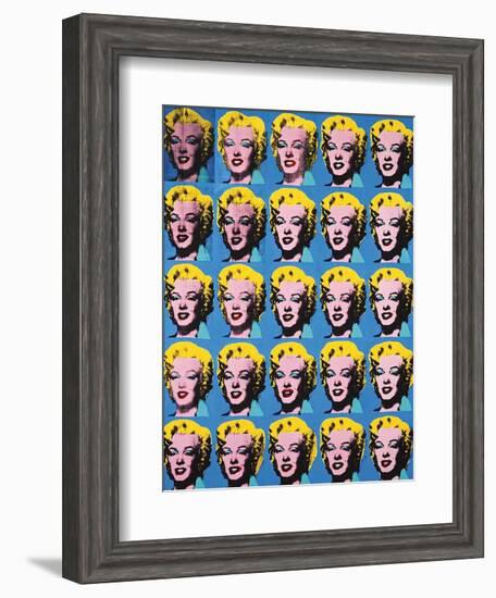 Twenty-Five Colored Marilyns, 1962-Andy Warhol-Framed Art Print