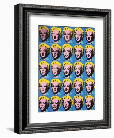 Twenty-Five Colored Marilyns, 1962-Andy Warhol-Framed Art Print