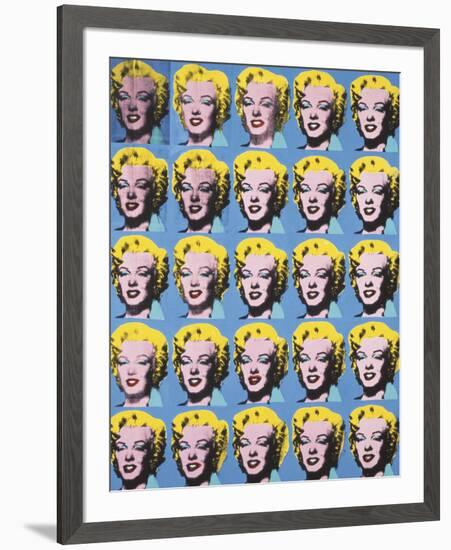 Twenty-Five Colored Marilyns, 1962-Andy Warhol-Framed Art Print