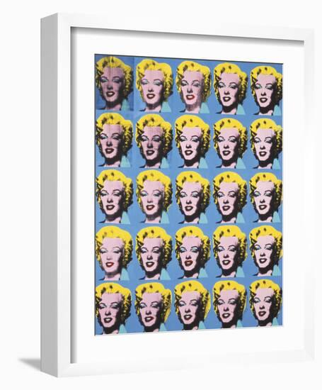 Twenty-Five Colored Marilyns, 1962-Andy Warhol-Framed Art Print