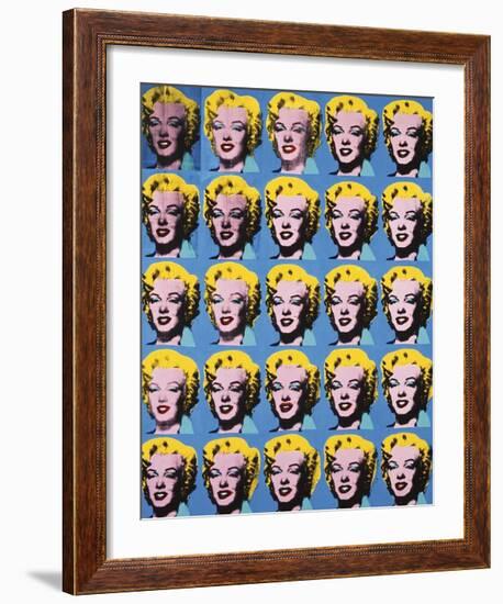 Twenty-Five Colored Marilyns, c.1962-Andy Warhol-Framed Giclee Print