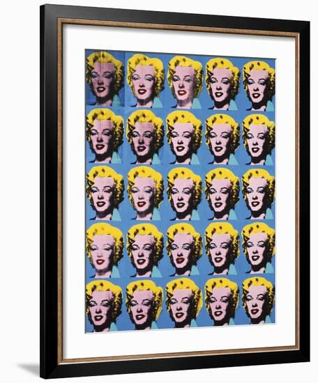 Twenty-Five Colored Marilyns, c.1962-Andy Warhol-Framed Giclee Print