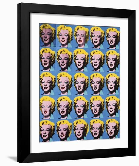 Twenty-Five Colored Marilyns, c.1962-Andy Warhol-Framed Giclee Print