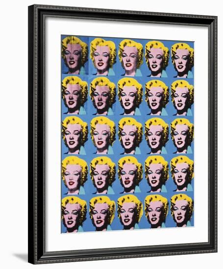 Twenty-Five Colored Marilyns, c.1962-Andy Warhol-Framed Giclee Print