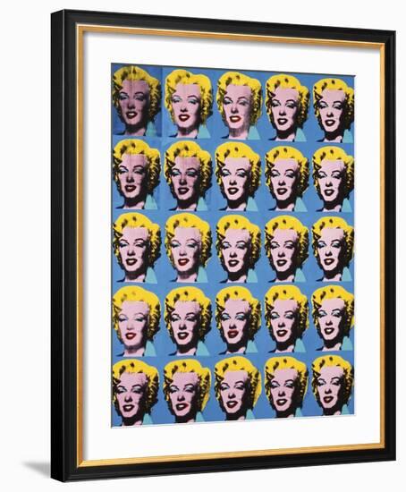 Twenty-Five Colored Marilyns, c.1962-Andy Warhol-Framed Giclee Print