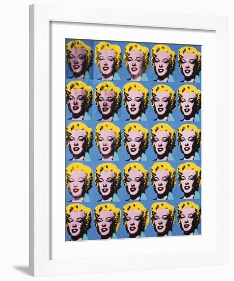 Twenty-Five Colored Marilyns, c.1962-Andy Warhol-Framed Giclee Print