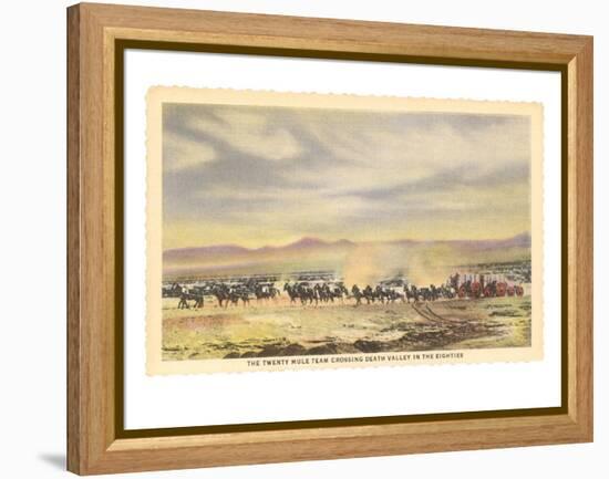 Twenty-Mule Team, Death Valley, California-null-Framed Stretched Canvas