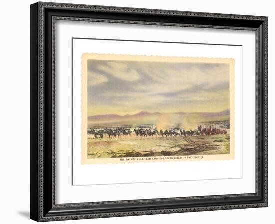 Twenty-Mule Team, Death Valley, California-null-Framed Premium Giclee Print