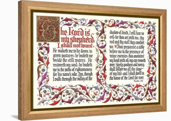 Twenty-Third Psalm-null-Framed Stretched Canvas