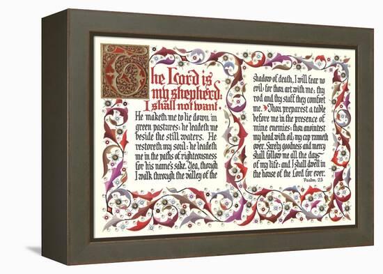 Twenty-Third Psalm-null-Framed Stretched Canvas