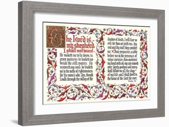 Twenty-Third Psalm-null-Framed Premium Giclee Print