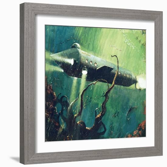 Twenty Thousand Leagues under the Sea-English School-Framed Giclee Print