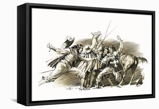 Twenty Years After: the Capture of D'Artagnan-John Millar Watt-Framed Premier Image Canvas
