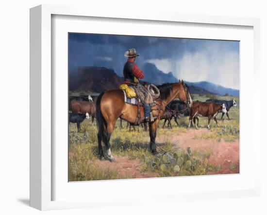Twenty Years in the Saddle-Jack Sorenson-Framed Art Print