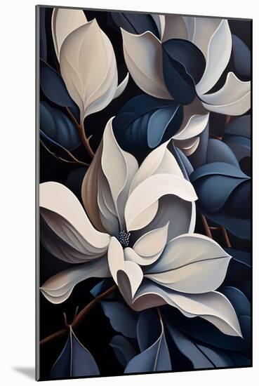 Twi Wild Indigo Magnolias-Lea Faucher-Mounted Art Print