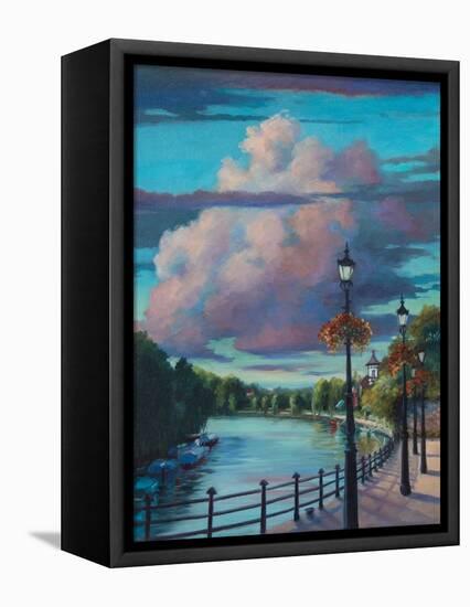 Twickenham Embankment, 2017-Lee Campbell-Framed Premier Image Canvas