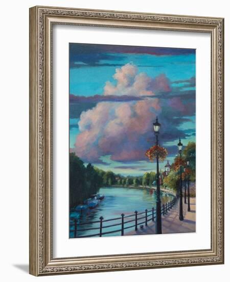 Twickenham Embankment, 2017-Lee Campbell-Framed Giclee Print