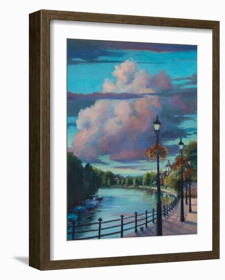 Twickenham Embankment, 2017-Lee Campbell-Framed Giclee Print