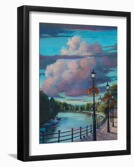 Twickenham Embankment, 2017-Lee Campbell-Framed Giclee Print