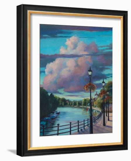 Twickenham Embankment, 2017-Lee Campbell-Framed Giclee Print